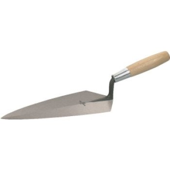 Marshalltown 19 11 Brick Trowel, 11 in L Blade, 5-1/2 in W Blade, Steel Blade, Wood Handle