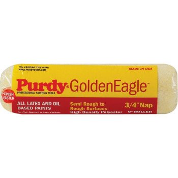 Purdy Golden Eagle 144608094 Paint Roller Cover, 3/4 in Thick Nap, 9 in L, Polyester Cover