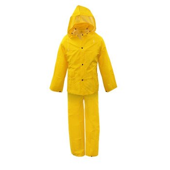 Boss 3PR0300YL Rain Suit, L, PVC, Yellow, Detachable