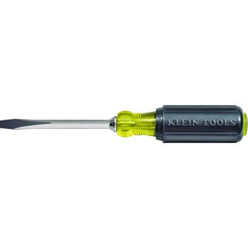 Klein Tools 600-4 Screwdriver, 1/4 in Drive, Keystone Drive, 8-11/32 in OAL, 4 in L Shank, Acetate Handle