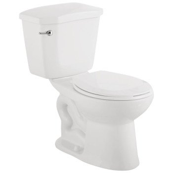 Craft + Main TT-8297-WL3 Two-Piece Toilet, Elongated Bowl, 1.6 gpf Flush, 12 in Rough-In, 17 in H Rim, White