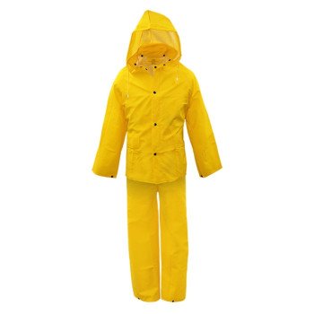 Boss 3PR0300YX Rain Suit, XL, PVC, Yellow, Detachable