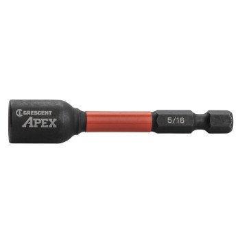 Crescent APEX Vortex CAVN2DHX20 Magnetic Nutsetter, 5/16 in Drive, 2.56 in L, Hex Shank