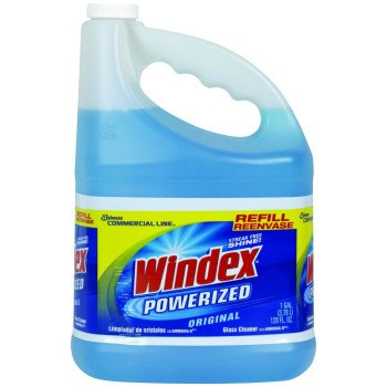 Windex 12207 Glass Cleaner Refill, 128 oz Bottle, Liquid, Pleasant, Blue