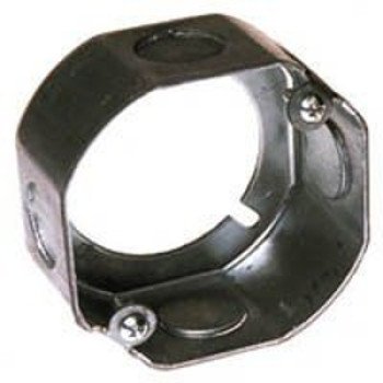 Raco 111 Extension Ring, 1-1/2 in L, 3.165 in W, 4-Knockout, Steel, Galvanized