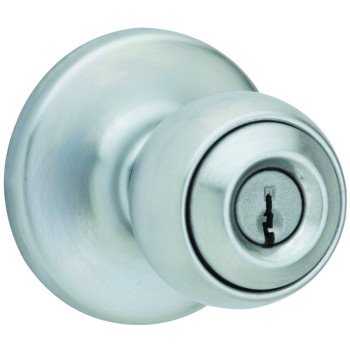 Kwikset 450P 26D Storeroom Lever, Satin Chrome, Residential, 2-3/8 to 2-3/4 in Backset, 1-3/8 to 1-3/4 in Thick Door