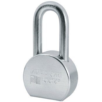 American Lock A703KA Padlock, Keyed Alike Key, 7/16 in Dia Shackle, 2 in H Shackle, Hardened Boron Alloy Steel Shackle