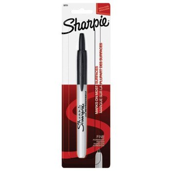 Sharpie 32721 Retractable Permanent Marker, Fine Lead/Tip, Black Lead/Tip