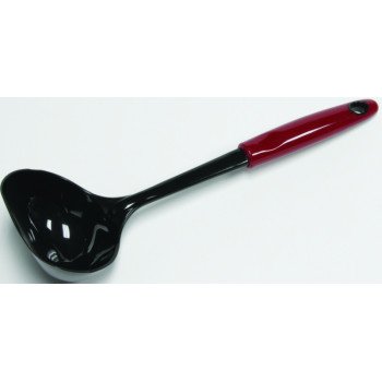 Chef Craft 12160 Soup Ladle, 8 oz Volume, 12 in OAL, Nylon, Black/Red