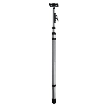 E-Z Up 54733 Dust Containment Sheeting Pole, Telescoping, 4 ft 7-1/2 in to 12 ft L, Steel, Gray