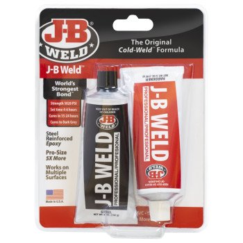 J-B Weld 8281 Epoxy Adhesive, Off-White Part A/White Part B, Paste Part A, Liquid Part B, 10 oz