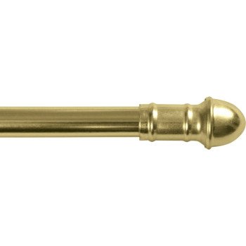 Kenney KN387/3 Cafe Rod, 7/16 in Dia, 48 to 84 in L, Brass