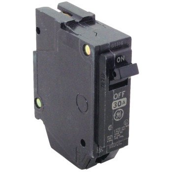 GE THQL1130 Feeder Circuit Breaker, Type THQL, 30 A, 1-Pole, 120/240 V, Non-Interchangeable Trip, Plug