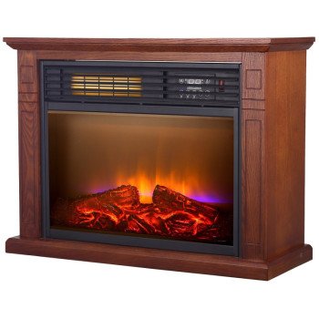 Comfort Glow Real Flame QF4570R Electric Fireplace, 29 in OAW, 11 in OAD, 22.7 in OAH, 4600 Btu Heating