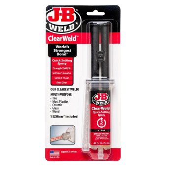 J-B Weld 50114-H Syringe, Clear, Liquid, 14 mL, Carded