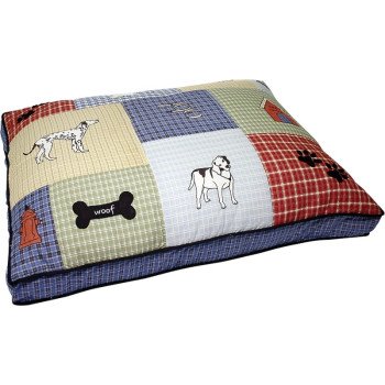 Aspenpet 27776 Pillow Pet Bed, 27 in L, 36 in W, Quilted Pattern, High-Loft Polyester Fiber/Dried Cedar Fill
