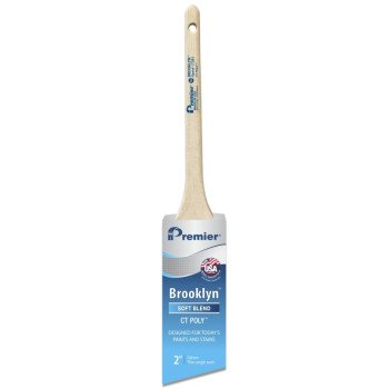 Premier Brooklyn 17281 Paint Brush, Angle Brush, 2 in L Bristle, Polyester Bristle, Sash Handle