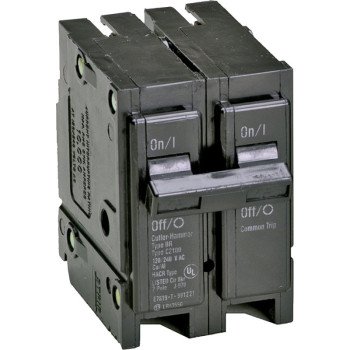 Cutler-Hammer BR225 Circuit Breaker, Mini, Type BR, 25 A, 2 -Pole, 120/240 V, Common Trip, Plug Mounting