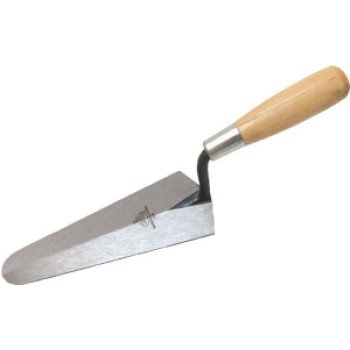 Marshalltown 48 Gauging Trowel, 7 in L Blade, 3-3/8 in W Blade, HCS Blade, Wood Handle
