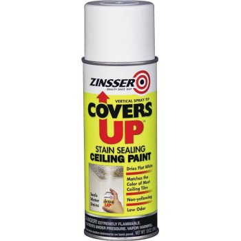 Zinsser 03688 Ceiling Paint and Primer, White, Flat, 13 oz