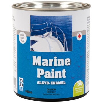 UCP Paints E8060-946 Marine Paint, Gloss Sheen, Navy Blue, 946 mL, Can