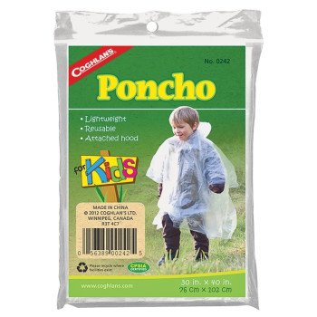 0242 30X40IN PONCHO FOR KIDS  