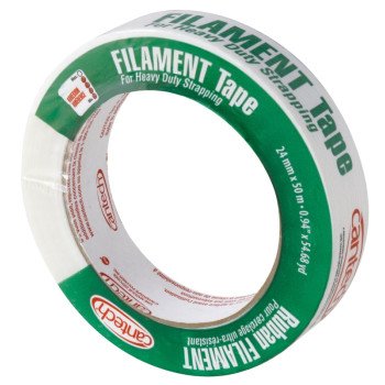 Cantech 379-24 Filament Tape, 50 m L, 24 mm W, Clear