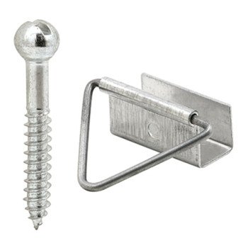 Make-2-Fit PL 7762 Bottom Latch, Aluminum, Mill, Silver, For: 7/16 in Screen Frame