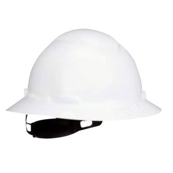 3M SecureFit CHH-FB-R-W6-SL Non-Vented Hard Hat with Ratchet Adjustment, One-Size, 4-Point Ratchet Suspension, White