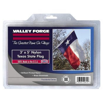 Valley Forge TX3 Texas Flag, 3 ft W, 5 ft H, Nylon