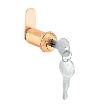 Defender Security U 9953 Drawer and Cabinet Lock, Keyed Lock, Y11 Yale Keyway, Brass
