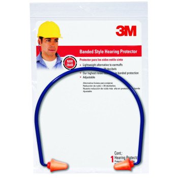 3M TEKK Protection 90537-80025T Banded Hearing Protector, 28 dB NRR
