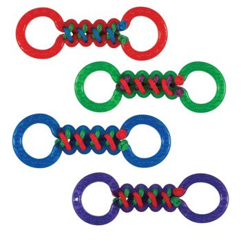 Chomper WB11422M Dog Toy, Braided Double Tug, Thermoplastic Rubber, Assorted