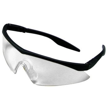 MSA 10049188 Safety Glasses, Anti-Fog Lens, Black Frame