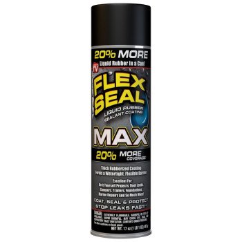 Flex Seal FSMAXBLK24 Rubberized Spray Coating, Black, 17 oz, Can