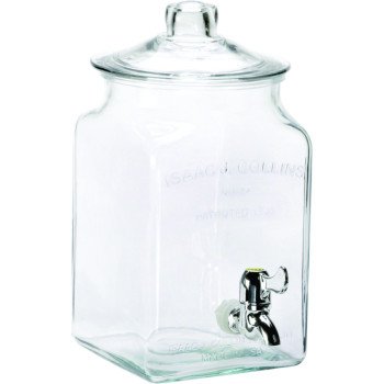 Oneida 93474 Beverage Dispenser, 1.5 gal Capacity, Glass Container, Clear
