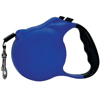 Casual Canine 11611 12 19 Belted Retractable Lead, 12 ft L, Blue, Snap Hook