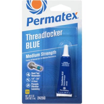 Permatex 24200 Threadlocker, 6 mL Bottle, Liquid, Blue