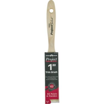 Linzer 1522-1 Paint Brush, 1 in W, 2-1/4 in L Bristle, China Bristle, Beaver Tail Handle