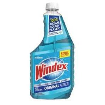 Windex 377 Glass Cleaner Refill, 26 oz Bottle, Liquid, Original