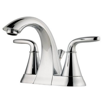 Pfister Pasadena Series LF048PDCC Bathroom Faucet, 1.5 gpm, 2-Faucet Handle, 3-Faucet Hole, Brass, Chrome Plated