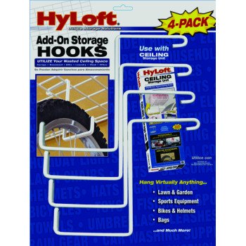 HyLoft 00212 Add-On Hook, Steel, White
