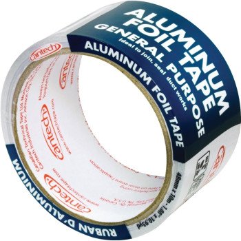 Cantech 39010 Foil Tape, 10 m L, 48 mm W, Aluminum Backing, Silver
