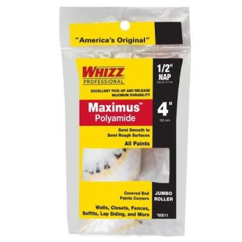 Whizz 60011 Roller Cover, 1/2 in Thick Nap, 4 in L, Polyamide Cover