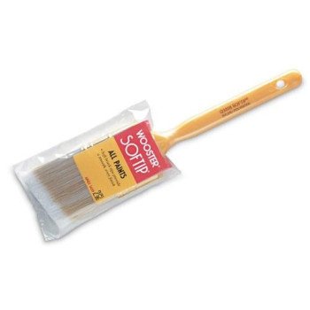 Wooster Q3208-2 Paint Brush, 2 in W, 2-3/16 in L Bristle, Nylon/Polyester Bristle, Beaver Tail Handle