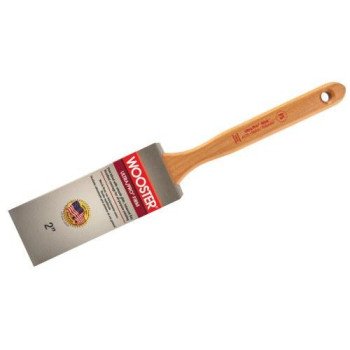 WOOSTER 4175-2-1/2 Paint Brush, 2-1/2 in W, 2-15/16 in L Bristle, Nylon/Polyester Bristle, Flat Sash Handle